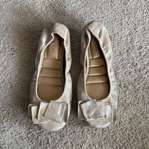 Me Too Beige Bow Flats